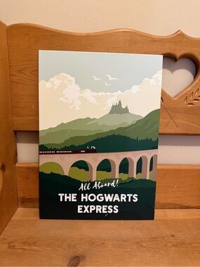 Green Hogwarts Express Scenic Poster by Displate